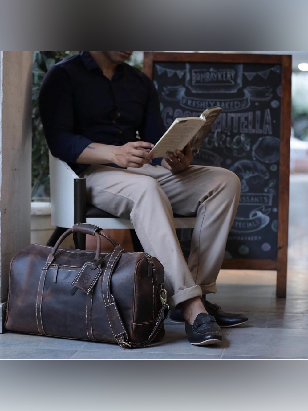 💼Rustic Town Full Grain Buffalo Leather Weekender Duffle Travel Bag🧳💼